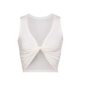 SKIMS white twist tank